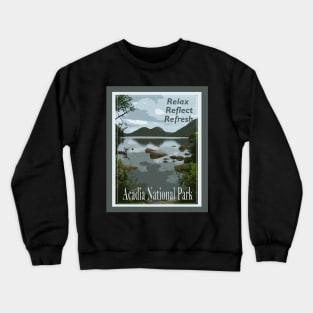 Lispe Relax Reflect Refresh Acadia National Park Crewneck Sweatshirt